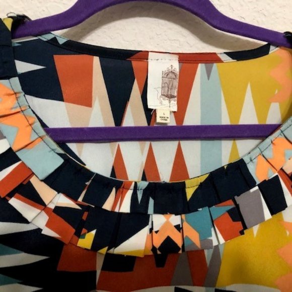 Geometric Pattern Sheath Dress - Picture 4 of 6